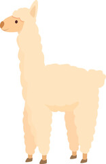 Lama icon cartoon vector. Cute alpaca. Cute peru