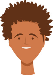 Short dreadlocks icon cartoon vector. Afro style. Wig style