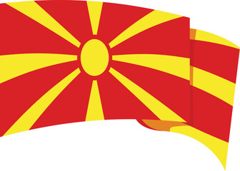 Macedonia election flag icon cartoon vector. North map. Republic euro