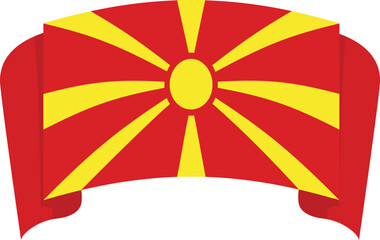Macedonia emblem icon cartoon vector. National button. Euro celebration