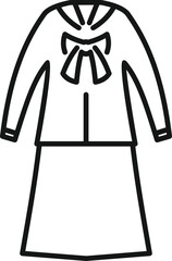 Skirt dress icon outline vector. Fashion suit