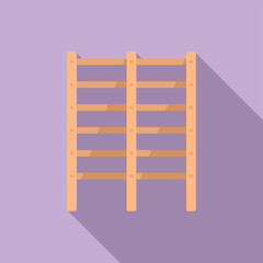 School gym icon flat vector. Sport playground