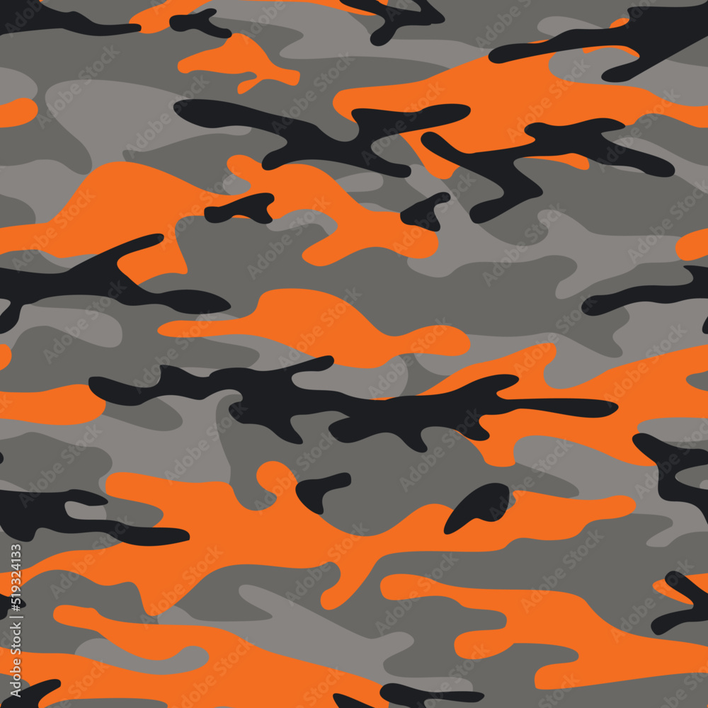 Wall mural Seamless camouflage pattern from spots. Abstract camo. Print on fabric and clothes. Vector illustration