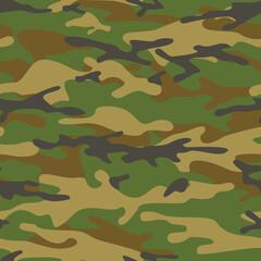 Fototapeta premium Seamless camouflage pattern from spots. Abstract camo. Print on fabric and clothes. Vector illustration