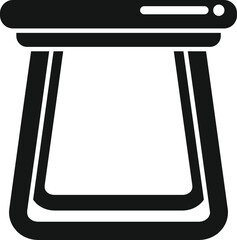 Gym bench icon simple vector. Sport school