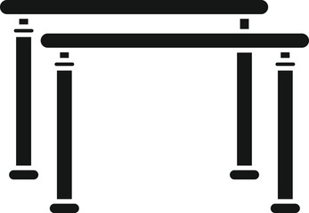 Gym bars icon simple vector. Sport playground