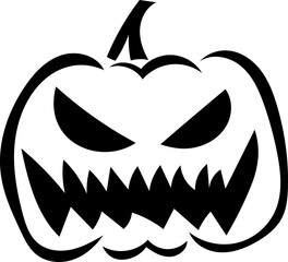 Happy Halloween Silhouette Vector Illustration Witch Devil Decoration