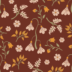 classic floral seamless vector pattern design for