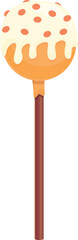 Cookie cake pop icon cartoon vector. Candy chocolate. Sweet stick