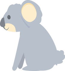 Koala sit icon cartoon vector. Cute bear. Funny sleep