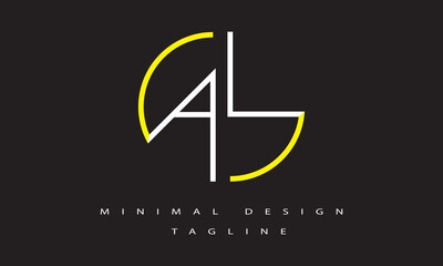 AL or LA logo design Vector Art Illustration