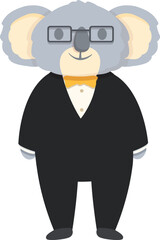 Koala teacher icon cartoon vector. Australia baby. Funny love