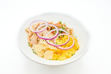 pasta with chicken and vegetables