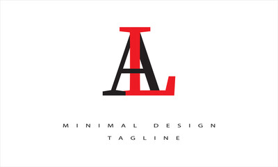 AL or LA logo design Vector Art Illustration
