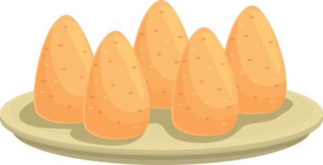 Cooked vegetable icon cartoon vector. Food dish. Baked plate