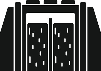 Hydro station icon simple vector. Power energy
