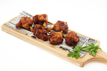 fried chicken wings on a plate