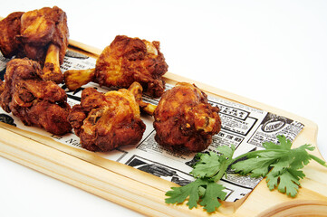 fried chicken wings on a plate