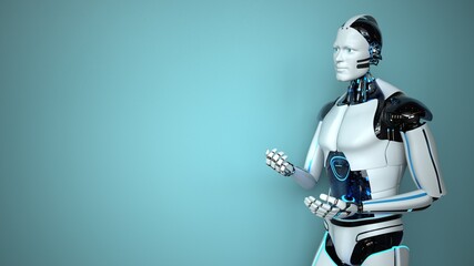 Humanoider Roboter als Sprecher