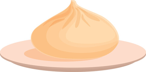 Baozi bun icon cartoon vector. Bao dumpling. Steamed dimsum