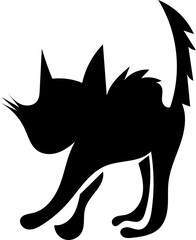 Happy Halloween Silhouette Vector Illustration Witch Devil Decoration