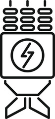 Hydro energy icon outline vector. Power plant