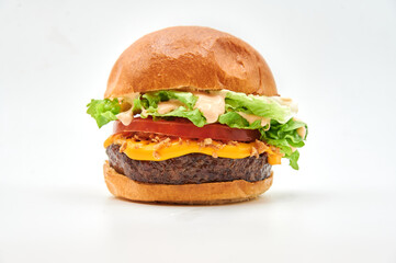 hamburger on a white background