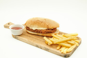 hamburger on a white background