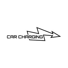 Electric car charging station icon isolated on white background