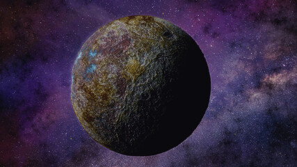 3d render. Imaginary fictional planet