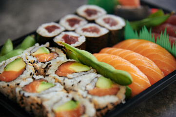 a sushi and chopsticks japan food