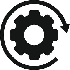 Gear development icon simple vector. Earth sdg