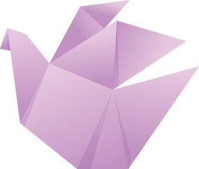 Fototapeta premium Origami pigeon icon cartoon vector. Paper bird. Art geometric