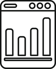 Web page graph icon outline vector. Eco recycle