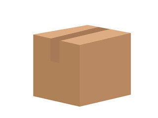 ダンボール 1箱 発送 配達 郵送 ベクターイラスト