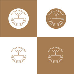farm house logo design inspiration. vector illustration