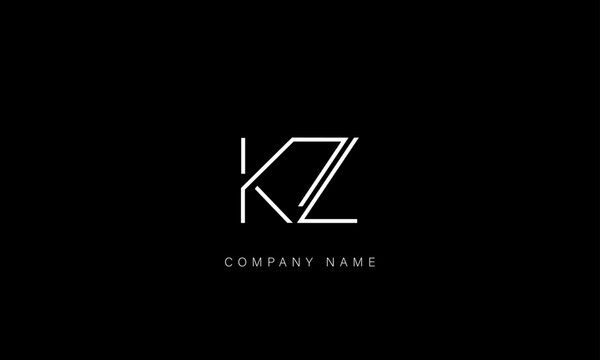 KZ, ZK Abstract Letters Logo Monogram