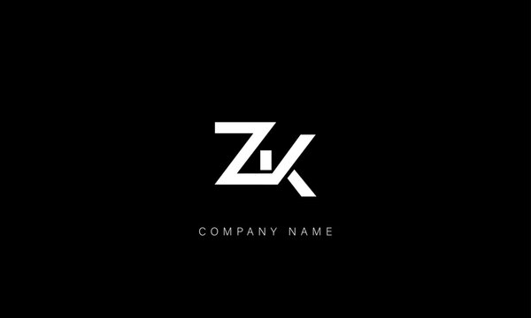 KZ, ZK Abstract Letters Logo Monogram