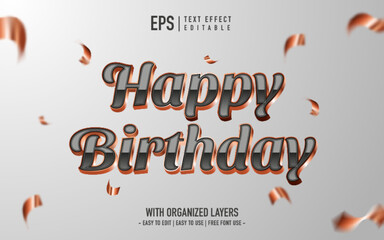 happy birthday text effect