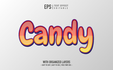 candy text effect