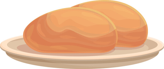 Meat food icon cartoon vector. Lisbon cuisine. People dish