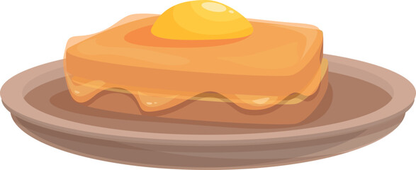 Egg sandwich icon cartoon vector. Portugal food. Cuisine meal