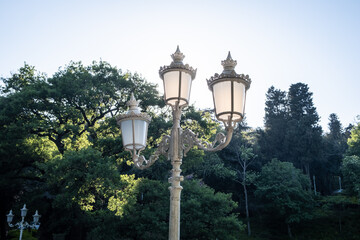 Fototapeta na wymiar the old lantern in a garden