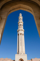 Fototapeta na wymiar he Sultan Qaboos mosque or Muscat Cathedral mosque is the main functioning mosque of Muscat, Oman.