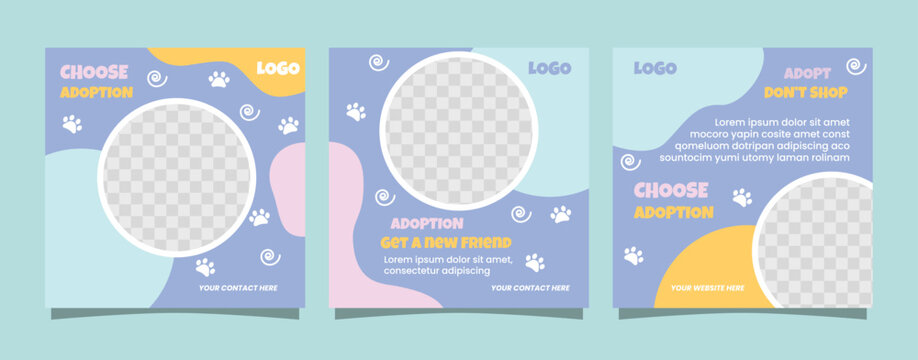 Pet Adoption Social Media Post Template