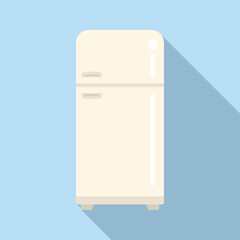 Fridge smart consumption icon flat vector.Money resource