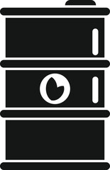 Eco oil barrel icon simple vector. Digital home