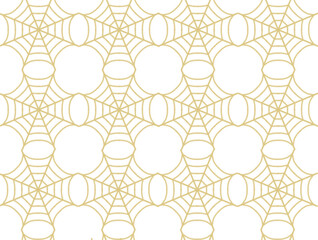 Seamless Stripes Graphic Design Art Deco Geometry Interior Wallpaper Repeating With Golden Line Shapes On White Background. Royal vintage style