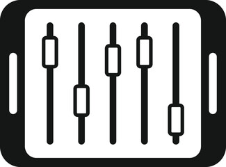 Tablet smart consumption icon simple vector. Digital home