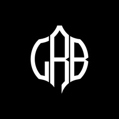 GRB letter logo. GRB best black background vector image. GRB Monogram logo design for entrepreneur and business.
 - obrazy, fototapety, plakaty
